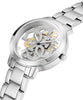 GUESS Ladies Trend Clear 36mm Watch - Glitz Dial with Silver-Tone Stainless Steel Case & Bracelet