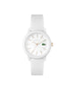 Lacoste 12.12 Women's Quartz Plastic and Silicone Strap Watch, Color: White (Model: 2001211)