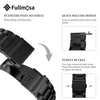 Fullmosa 16mm Stainless Steel Watch band, Quick Release Link Watch Strap Bracelet Compatible with Skagen-SKW2765,Tissot seastar 2000,huawei B3/B6,Casio DW5600,Citizen GA1058, Black