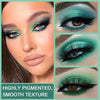 evpct 9 Colors Cyan Light Bule Emerald Mint Dark Green Glitter Shimmer Eye Shadow Makeup Palette Highly Pigmented Waterproof Matte Glitter Shimmer Pearl Daily Party Sparkling Eyeshadow Palett for Girl