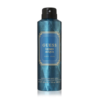 GUESS Uomo Acqua Deodorizing Body Spray For Men, 6.0 Oz.