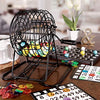 Royal Bingo Supplies Bingo Game Set for Adults, Seniors, Family & Kids - 50 Cards 300 Chips 75 Balls, Roller Cage & Board - Deluxe Set