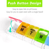 Weekly Pill Organizer 2 Times a Day - Remtise Am/Pm Daily Pill Case Medicine Organizer, Push Button 7 Day Pill Box for Pills/Vitamin/Cod Liver Oil/Supplements (Rainbow)