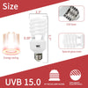 LUCKY HERP 26W UVB 15.0 Intense UVA UVB Compact Flouorescent Lamp Desert Terrarium Light Bulb for Reptile and Amphibian