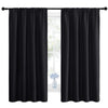 NICETOWN Halloween Black Blackout Curtain Blinds - Solid Thermal Insulated Window Treatment Blackout Drapes/Draperies for Bedroom (2 Panels, 42 inches Wide by 63 inches Long, Black)