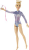 Barbie Rhythmic Gymnast Fashion Doll with Blonde Hair & Brown Eyes, Shimmery Leotard, Baton & Ribbon Accessories