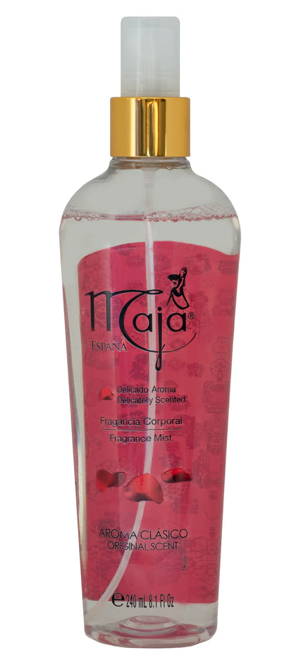 Maja Classic Perfumed Body Mist, Delicately Scented to refresh your Body with Flowers Essential Oils, Transparent, 8.1 Fl Oz, Spray Bottle