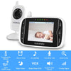 Video Baby Monitor with Camera and Audio, 3.2Inch LCD Display, Infrared Night Vision, Two-Way Audio and Room Temperature Monitoring,Lullaby,Sound Activated Screen