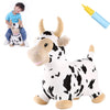 INPANY Bouncy Cow Farm Animal Hopper Toys for 2 Year Old Boy Birthday Gifts, Ride on Toddler Plush Inflatable Bouncing Bull, Hopping Horse Bouncer, Outdoor Toys for 3 4 Kids/Girls (Pump Included)