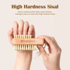 PySona 2 Pieces Natural Wooden bristle nail brushes for Cleaning Fingernail and Toenail non-slip two-sided Grip Hand foot Nail Brush Set Manicure Pedicure Scrubber Supply Men Women Girls