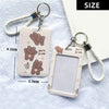 2 Pcs Photocard Holder Keychain Cute Kpop Photocard Holder with Keychain ID Badge Holder Student Bus Card Pendant Keychain Protective Photo Sleeves