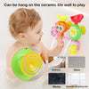 G-WACK Bath Toys for Toddlers Age 1 2 3 Year Old Girl Boy, Preschool New Born Baby Bathtub Water Toys, Durable Interactive Multicolored Infant Toy, Lovely Monkey Caterpillar,Strong Suction Cups Pink