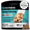 Pet Honesty Hemp Calming Chews for Dogs Max Strength- Dog Anxiety Relief, Dog Calming Treats with Hemp + Valerian Root, Melatonin for Dogs - Helps Aid with Thunder, Fireworks, Chewing & Barking (Duck)