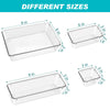 25 Piece - Non-Slip Drawer Organizer Bin Set- Clear bins with stick on non slip pads