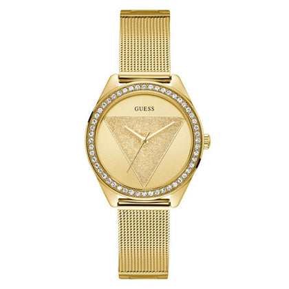 GUESS Womens Analogue Classic Quartz Watch with Stainless Steel Strap W1142L2, Gold, Bracelet