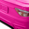 Barbie Toy Car, Bright Pink 2-Seater Convertible with Seatbelts and Rolling Wheels, Realistic Details