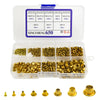 XINGYHENG 650Pcs 8 Values M0.9(d)-M5(L) Mixed Zinc Plated Through Hole Copper Rivets Assortment kit(Whole Hollow Grommets Rivets Set with A Plastic Storage Kit)