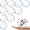 Jishi 10pk Clear Plastic Ornaments for Crafts Fillable Christmas Ornaments Balls DIY Christmas Tree Decorations, Hanging Acrylic Plastic Clear Ornaments for Crafts Fillable, Clear Plastic Balls 80mm