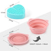 2pcs Makeup Brush Cleanser Mat, Silicone Makeup Brush Cleaner Pad And Bowl Srubber,Portable Washing Tools Easy To Clean The Makeup Brush,Powder Puff,Sponge