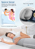 QUEEN ROSE Pregnancy Pillows, Cooling Body Pillow for Pregnancy Sleeping, F Shaped Maternity Pillow for Pregnant Women, Back & Belly Support, Pregnancy Must Haves, Grey