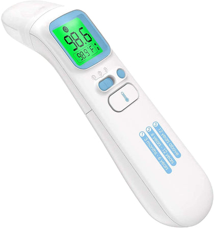 GoodBaby Touchless Thermometer for Adults,Forehead and Ear LCD Display Thermometer for Fever,Infrared Magnetic Thermometer for Baby Kids Surface and Room