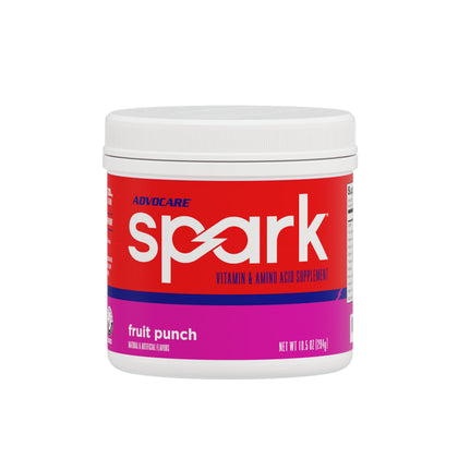 AdvoCare Spark Vitamin & Amino Acid Supplement - Focus & Energy Supplement Mix - Powdered Energy Supplement Mix - Powder Supplement Mix - Amino Acids - Fruit Punch - 10.5 oz