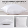 HITO 18x18 Pillow Inserts (Set of 2, White)- 100% Cotton Covering Soft Filling Polyester Throw Pillows for Couch Bed Sofa