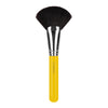 Bdellium Tools Studio 991 Powder Fan - With Mix of Soft Natural and Synthetic Fibers, for Topping the cheekbones with Highlighter (Yellow, 1pc)