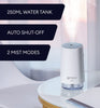 GENIANI Portable Small Cool Mist Humidifiers 250ML - USB Desktop Humidifier for Plants, Office, Car, Baby Room with Auto Shut Off & Night Light - Quiet Mini Humidifier (White)