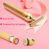 Amirce Face Massager Roller Golden 3D Roller Electric Facial Roller and T Shape Facial Roller Massager Kit