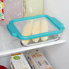 Anchor Hocking 8 In Sq Oven Basics Cake W/Teal Truefit Lid (2)