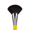 Bdellium Tools Studio 991 Powder Fan - With Mix of Soft Natural and Synthetic Fibers, for Topping the cheekbones with Highlighter (Yellow, 1pc)