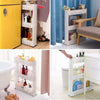 Modern Home Narrow Sliding Storage Organizer Rack - Laundry/Bathroom/Kitchen Portable Storage Shelves