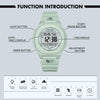 PINDOWS Watches for Women, Digital Sports Watch 50M Waterproof LED Backlight Calendar Wrist Watch with Alarm Clock.