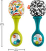 Fisher-Price Baby Newborn Toys Rattle Ân Rock Maracas Set of 2 Soft Musical Instruments for Babies 3+ Months, Neutral Colors (Amazon Exclusive)