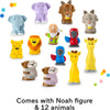 Fisher-Price Little People Toddler Toy NoahÂs Ark Playset with 12 Animals and Noah Figure, Baptism Gift for Ages 1+ Years