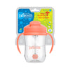 Dr. Brown's Milestones Baby's First Straw Cup, Training Cup with Weighted Straw, Coral, 6m+