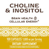 Nature's Way Choline & Inositol, Brain Health, Cellular Energy, 1,000 mg per Serving, 100 Capsules