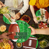 Football Party Supplies Kit Serve 24,Includes Dinner Plates, Dessert Plates, Napkins, Cups,Banner and Touchdown Tablecloth for Football Birthday Party Football Gameday Tailgate Party Decorations