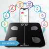 INEVIFIT Smart Body Fat Scale, Highly Accurate Bluetooth Digital Bathroom Body Composition Analyzer, Measures Weight, Body Fat, Water, Muscle, Visceral Fat & Bone Mass for Unlimited Users (Black)