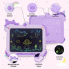 LCD Writing Tablet for Kids, Unicorn Colorful Screen Doodle Board, Toddler Educational Travel Toys, Christmas Birthday Gift for 3 4 5 6 7 Year Old Girls Purple