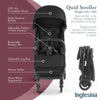 Inglesina Quid Baby Stroller - Lightweight at 13 lbs, Travel-Friendly, Ultra-Compact & Folding - Fits in Airplane Cabin & Overhead - for Toddlers from 3 Months to 50 lbs - Large Canopy, Onyx Black