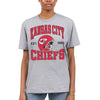 Junk Food Standard Classic Crew Neck, Authentic Details, Unisex Fit, Kansas City Chiefs-Heather Grey Large