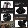 Simple Deluxe 150W Reptile Heat Bulb 2-Pack Ceramic Heat Emitter Lamp Heater Light for Lizard Turtle Snake Pet Chicken Coop Brooder, No Light No Harm, Black