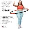 Weighted Hula Hoop Plus Size | 3.2lb Weight, 43in Diameter | Extra Large Hula Hoop for Adults Weight Loss | Easy to Spin, Soft Padding | Exercise Hoop for Beginners & Advanced Hoopers