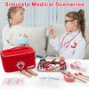 KODATEK Doctor Kit for Kids, 34 Pcs Pretend Playset kit for Toddlers 3-5, with Doctor Costume, Real Stethoscope & Other Accessories, Dentist Kit for Kids, Toys for Boys and Girls Fun Role Playing Game