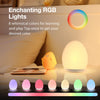 JolyWell Night Light for Kids, Baby Night Light with 7 Colors Changing Mode & Stepless Dimming, Nursery Night Light BPA Free,Rechargeable Egg Night Light for Breastfeeding 1h Timer & Touch Control