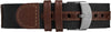 Timex Men's Expedition Acadia 40mm Watch - Black Case Black Dial with Black & Brown Leather & Fabric Strap