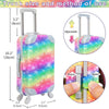 K.T. Fancy 23 PCS 18 Inch Girl Doll Accessories Suitcase Luggage Travel Set Including Rainbow Suitcase Rainbow Bag Camera Computer Cell Phone Neck Pillow Eye Mask Glasses Gift for Christmas(NO Doll)