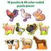 Skillmatics Step by Step Puzzle - 40 Piece Farm Animal Jigsaw & Toddler Puzzles for Stage-Based Learning, Educational Montessori Toy Boy & Girl, Gifts for Kids Ages 3 and Up